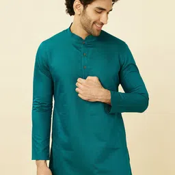 Manyavar Mandarin Collar Pure Cotton Straight Kurta-picture-49