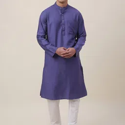 Fabindia Men Mandarin Collar Kurta-picture-50