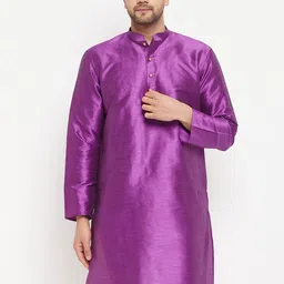 VASTRAMAY Mandarin Collar Straight Kurta-image-61