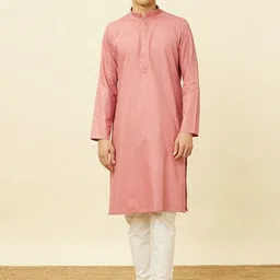Manyavar Men Geometric Embroidered Thread Work Pathani Kurta-picture-28