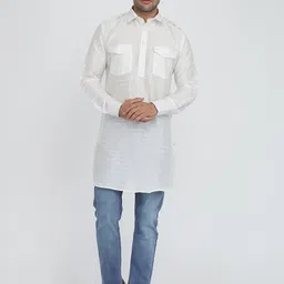ROYAL KURTA Shirt Collar Pathani Kurta-25