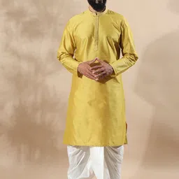 FILORI Geometric Woven Design Mandarin Collar Kurta-picture-40