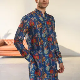 QB MEN Ethnic Motifs Printed Straight Kurta-picture-49