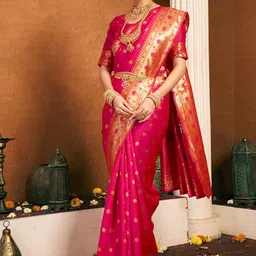 KALINI Woven Design Ethnic Motifs Zari Paithani Saree-image-127
