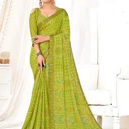 Anouk Bandhani Printed Pure Chiffon Saree-13