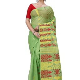 PuJoy Floral Woven Design Jamdani Saree-picture-3