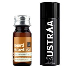 Ustraa Men Beard Growth Oil & Black Deodorant Body Spray-20