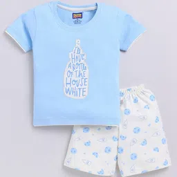 Nottie Planet Boys Printed Pure Cotton T-shirt with Shorts-image-84