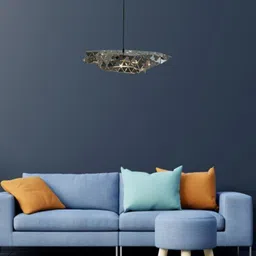 THE STELLAR KRAFT Silver Toned Glass Ceiling Lamps-image-89