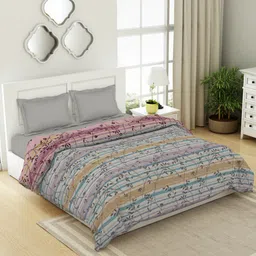 SPACES Unisex Grey Blankets Quilts and Dohars-image-12