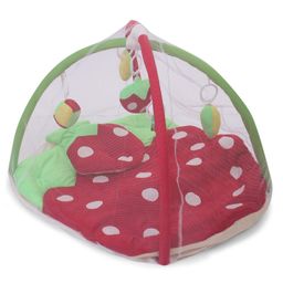 Babyhug Play Gym With Strawberry Cut & Mosquito Net - Red-23