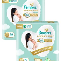 Pampers Premium Care Pant Style Diapers New Born - 70 Pieces - (Pack of 2)-image-80