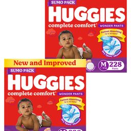 Huggies Wonder Pants Diapers Sumo Pack Medium Size - 228 Pieces - ( Pack of 2 )-image-18