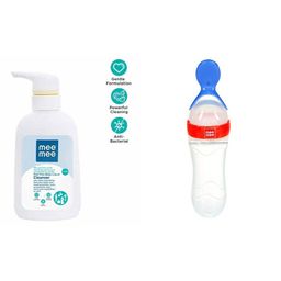 Mee Mee Baby Accessories And Vegetable Liquid Cleanser  (300 ml) with Silicone Food Feeder-10