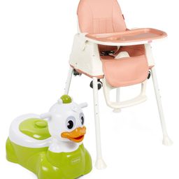 Babyhug Duckling Potty  Chair - Green AND Babyhug 3 in 1 Comfy High Chair - Brown-4