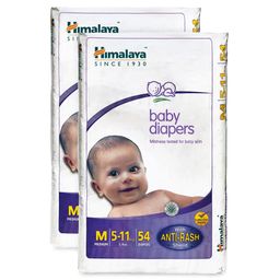 Himalaya Herbal Baby Diapers Medium - 54 Pieces  ( Pack of 2 )-3