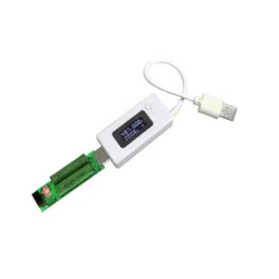 White USB Tester with Load, Current Detector and Voltmeter with LCD Screen Monitors Mobile Power Capacity image 1