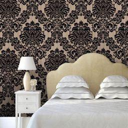 Jaamso Royals Black Self-adhesive & Waterproof Damask Wallpaper-image-9