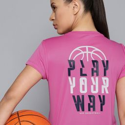 HRX by Hrithik Roshan Antimicrobial Finish Rapid-Dry Typography Printed Basketball T-shirt-image-71