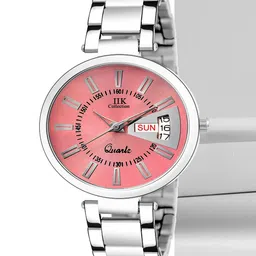 IIK COLLECTION Women Dial & Stainless Steel Bracelet Style Straps Analogue Watch IIK-2047W-DND-96