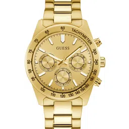GUESS Men Brass Dial & Stainless Steel Bracelet Style Straps Analogue Watch GW0329G3-picture-4