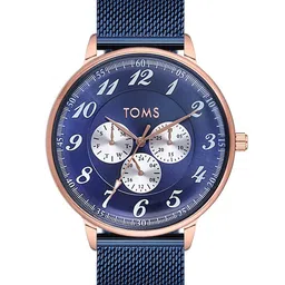 TOMS Men Embellished Stainless Steel Bracelet Style Straps Analogue Watch T1800C-T-46