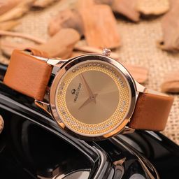 SWADESI STUFF Women Embellished Leather Straps Analogue Watch SF0530 BROWN-image-8