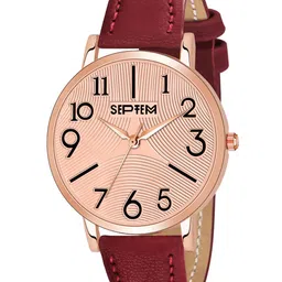 Septem Women Rose Gold & Red Straps Analogue Watch-SP-148 Rose Gold-Septem-Rose Gold-image-96