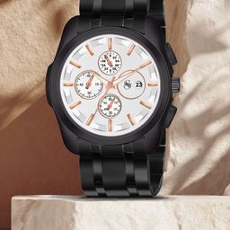 Shocknshop Men Stainless Steel Textured Analogue Chronograph Watch WCH81Black-35