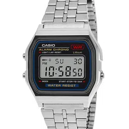 CASIO Vintage A159WA-N1DF Black Digital Dial Silver Stainless Steel Band D338-image-62