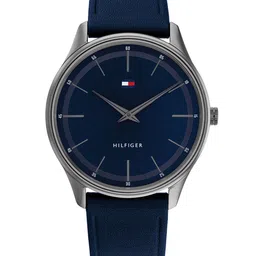 Tommy Hilfiger Men Patterned Dial & Leather Bracelet Style Straps Digital Watch TH1710467-2