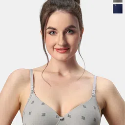 Sonari Pack Of 2 Printed Medium Coverage Lightly Padded T-shirt Bras With All Day Comfort-52