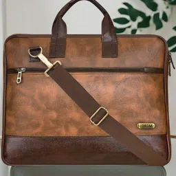 LOREM Unisex Textured Laptop Bag-45