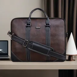 LOREM Unisex Textured Laptop Bag-image-82