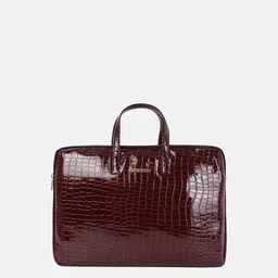 Bagsy Malone Unisex Purple Textured PU Laptop Bag-image-25