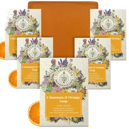 VITMINVEDA Set Of 5 Natural Cinnamon & Orange Herbal Soap Bar - 125g Each-17