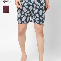 URBAN SCOTTISH Men Pack of 2 Printed Pure Cotton Boxers USBX2305-S-image-89