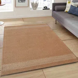PRESTO Camel Brown Striped Hand Tufted Rectangular Carpet-57