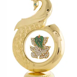 INTERNATIONAL GIFT Peacock Shape Ganesh Idol For Car Dashboard-image-73