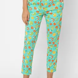 URBAN SCOTTISH Women Green Printed Pure Cotton Lounge Pant-25