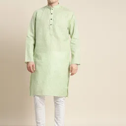 SOJANYA Men Green Kurta with Churidar-picture-33