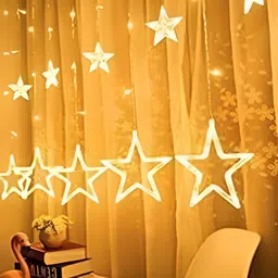SPARK WORLD Yellow Star Shaped String Lights-45