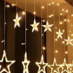 SPARK WORLD Yellow Star Shaped String Lights-53