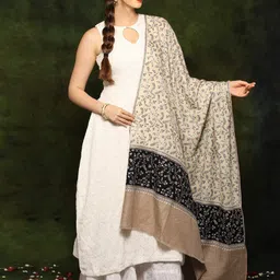 Exotic India Floral Embroidered Pashmina Shawl-picture-26