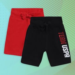 U S Polo Assn Kids Boys Assorted Mid-Rise Cotton Regular Shorts-image-30