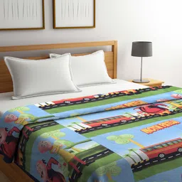 KLOTTHE Blue & Red Cartoon Characters Mild Winter 210 GSM Double Bed Dohar-image-25