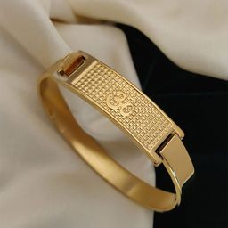 WATCHSTAR Unisex Gold-Plated Stainless Steel Enamelled Kada Bracelet-49