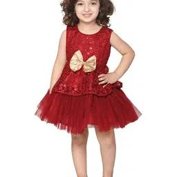 SAKA DESIGNS Girls Layered Jacquard Dress-image-67