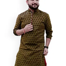 Sydney Heights Ethnic Motifs Printed Mandarin Collar Long Sleeves Straight Kurta-picture-20
