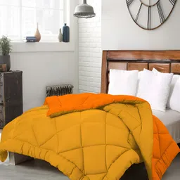 RF RELAXFEEL Orange & Mustard Geometric Heavy Winter 233 GSM Single Bed Quilt-picture-23